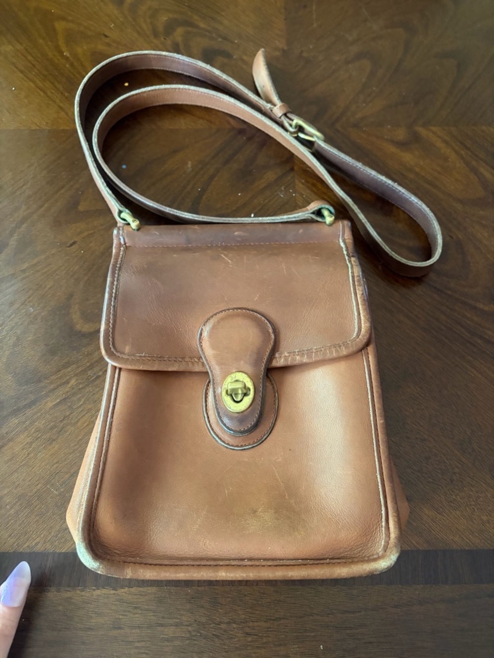 COACH VINTAGE BRITISH TAN MURPHY SHOULDER CROSSBODY BAG